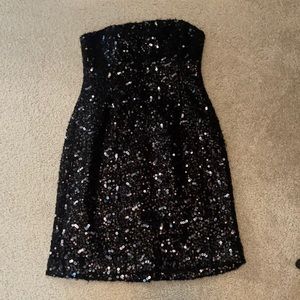 8P Banana Republic sequin strapless dress